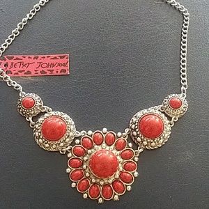 Beautiful red stone necklace NWT